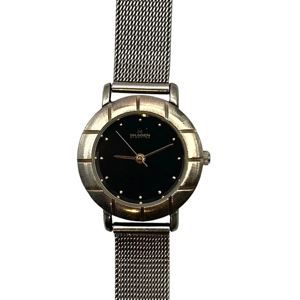 Skagen Sterling Minimalist Slim Women's Watch 26mm - New Battery - Adjustable-WR